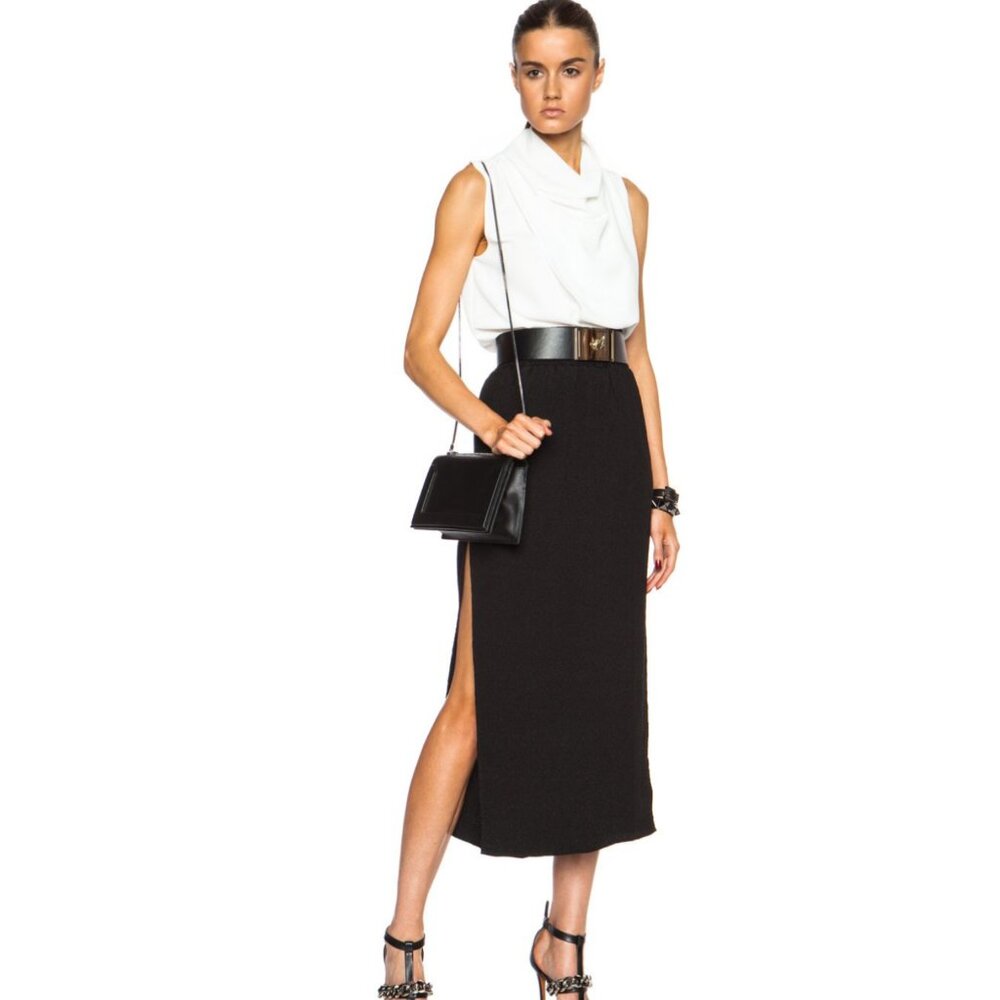 Helmut Lang Tissue Silk Midi Skirt